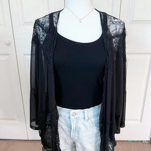 Black Kimono with Designs